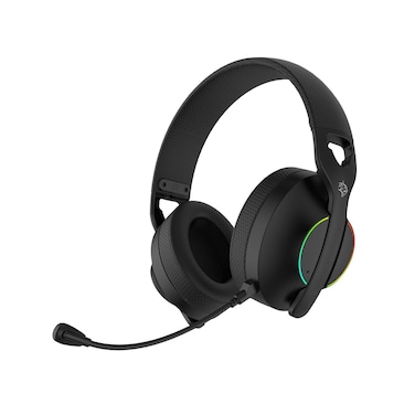 Porodo Gaming Triple-Mode Gaming Headphone, Wired (AUX), Wireless (2.4G + Bluetooth), Noise-Canceling Microphone, 800mAh Battery, Bluetooth 5.3, Type-C Charging, Low-Latency, Adjustable Headband
