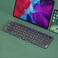 لوحة مفاتيح لاسلكية من Porodo Crystal Shell، متوافقة مع أنظمة Windows وiOS وAndroid وMac، بقدرة 80 مللي أمبير في الساعة، نطاق بلوتوث 10 أمتار، مفاتيح مقصية، شحن من النوع C (أسود)