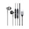 Porodo Soundtec Stereo Earphones, 14.2mm Driver, 20-20kHz Frequency Range, 96dB Sensitivity, Type-C Connector, 32&Omega; Impedance, 1.2m Cable Length, High-Clarity Mic, Three Button Control
