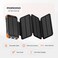 بنك الطاقة الشمسية Porodo بسعة 20000mAh مع 4 ألواح شمسية، مقاوم للماء IP45، مخرجات Type-C و USB-A و Micro USB، شحن بواسطة يد المنشار، فلاش متعدد الأوضاع، أسود
