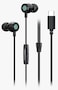 Porodo Soundtec Touch Controls Earphone, High-Clarity Mic, Type-C Connector, 96dB Sensitivity, 1.2m Cable, 10mm Driver, 20Hz-20kHz Frequency, Crisp Audio - Black
