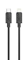 Porodo Blue Dual Port 30W Car Charger with Type-C to Lightning Cable, USB-C &amp; USB-A Ports, 15W Shared Output, Polycarbonate Material, 12-24V Input - Black
