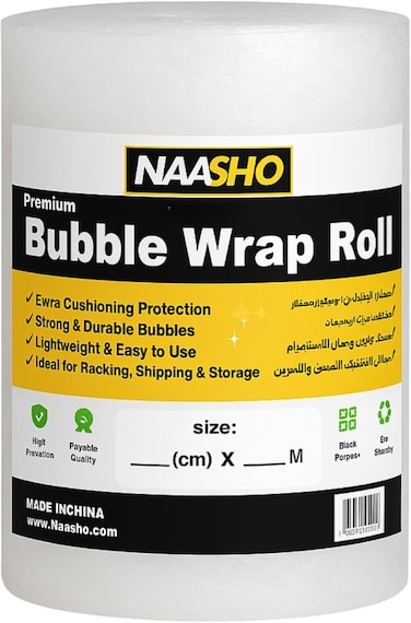 NAASHO Bubble Wrap Roll 30cm x 10m &ndash; Clear Cushioning Wrap for Moving, Packing &amp; Shipping   Protective Bubble Wrap for Boxes, Mailers, Packages &amp; Storage Supplies
