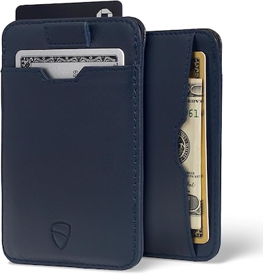 Vaultskin Mens RFID Blocking Slim Leather Card Wallet - CHELSEA Minimalist Front Pocket Cardholder
