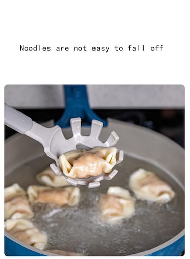 spaghetti spoon to prevent spaghetti from falling off