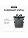 Mobcos Travel Big Back Pack Grey 8448 Expandable Waterproof Roll-Top Laptop Backpack with USB Charging Port &ndash; Anti-Theft Travel Backpack for Men &amp; Women, Durable Oxford Material, 18L&ndash;27L Expandable Capacity, Business &amp; Outdoor Daypack