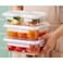 LocknLock Tempered Glass Square 1.2L &ndash; Airtight Food Container with 4-Side Locking Lid, Microwave, Freezer &amp; Dishwasher Safe