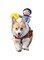 DELIFUR Dog Halloween Costume Funny Dog Cowboy Riding Costume Pet Costume Cat Suit Cowboy Rider Style for Small Medium Large Dogs (X-Small)