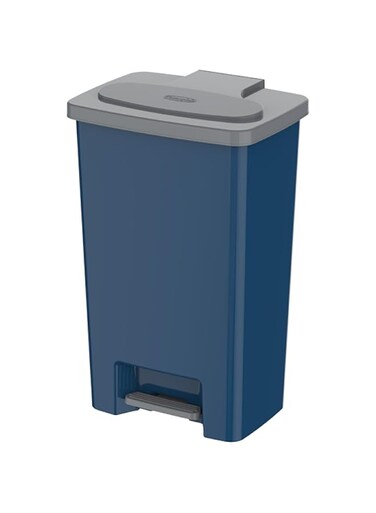 Cosmoplast Step-On Waste Bin With Pedal, Pearl Blue, 44 Liters, IFHHLA340PB