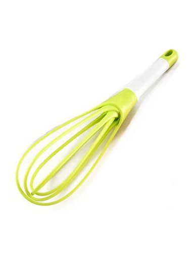 Whisk 1 Piece Silicone Manual Egg Beater Breaker Green