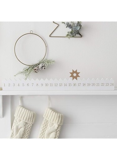 Ginger Ray Gold Sparkle Wooden Star Advent