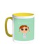 Summer Printed Coffee Mug Yellow/White