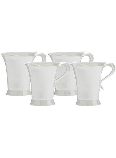 Symphony Nouveau Mug Set Of 4, 200 Ml - White