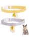 VELEGO 2Pcs Breakaway Cat Collar with Bell Cute Adjustable Cotton Flower Pendant Pet Puppy Kitten Collar for Boy Girl Cat