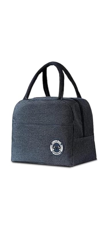 Tediline Lunch Bag Plain Dark Blue Reusable Insulated, Waterproof Bag for Kids or Adults, Perfect for Lunch Boxes, Tiffin Boxes, Picnics, Work, or School