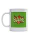 Bam Printed Mug White/Green/Red