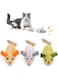 Masroo Cat Toys 3Pcs Squeak Mice, Interactive Catnip Silvervine Animals Toys for Indoor Kittens, Dental Matatabi Cat Nip Chirping Toy, Cat Chew Exercise Toy for All Breeds and Species