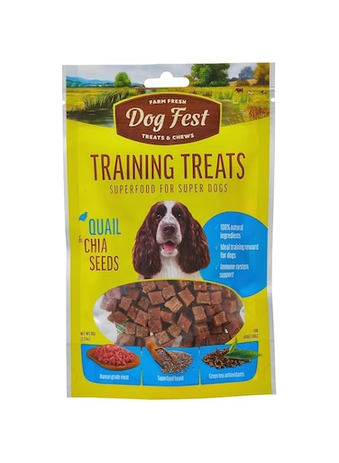 Dog Fest Training Treats Quail &amp; Chia Seeds 90g