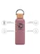 Insulated Water Bottle 750ML Leak Proof Thermos Water Bottle with Bamboo Lid and silicon Ring Reusable Insulated Stainless Steel Water Bottle, 25oz Mate Brownish Pink