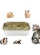Pet Feeding Bowl, Stainless Steel Hay Basin for Small Animals, Odour Control Storage Container
