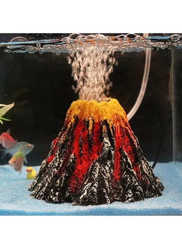 FDTY 1 pcs Aquarium Accessories Resin Crafts Simulation Artificial Volcano Rockery Fish Tank Decor Pet Supplies Ornament Home Decoration