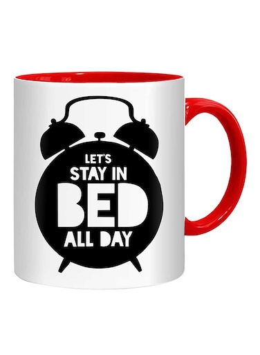 Styles Let's Stay In Bed All Day Mug White/Black/Red