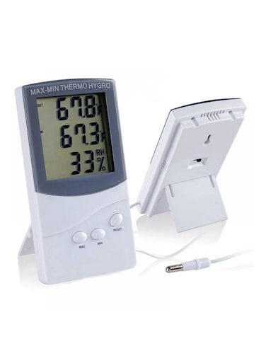 Indoor Outdoor Digital Thermometer Hygrometer Humidity Meter with LCD Display Temperature