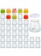 NALACAL 10-Pack 100ml Clear Glass Yogurt and Pudding Jars with PE Lids &ndash; Versatile Storage Containers for Milk, Jams, Jelly, Mousse, Honey, Desserts, and More &ndash; Ideal for Kitchen and Pantry Use