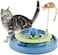 Nyganmelloz Cat Toys, Cat Interactive Turbo Track Ball Toys Catch The Mouse Exercise Scratcher Roller Turntable Kitten Sway Toy Mental Physical Exercise Amusement Pet Supplies blue