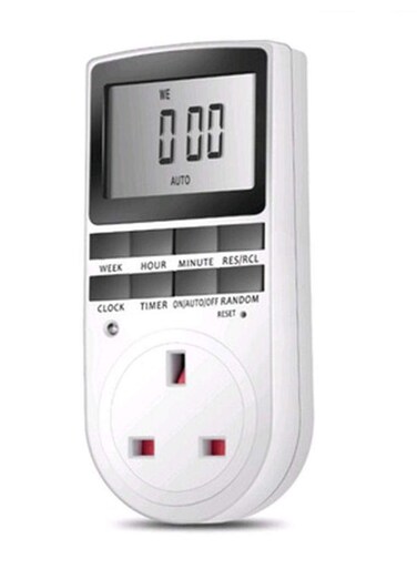Timer Switch 24 Hour Cyclic Programmable Timing Socket Large Screen Kitchen Appliance Time Control 230V UK Plug
