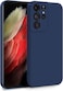 Silky-Soft Touch Full-Body Protective Silicone Case for Samsung Galaxy S21 Ultra 5G, Shockproof Cover with Microfiber Lining (Blue)