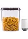 FEBEEK 2.8L Vacuum-sealed Fresh-keeping Food storage Container with Electric Pump for Meats, Pickles, Spices, Salads, Jams, BPA-Free Square Transparent PCTG Airtight Sealed Jars for Food Safe Storage