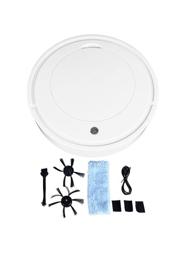 Luocute Robot Vacuum, Automatic Vacuum Robot Cleaner, Anti Fall Strong Suction Slim Low Noise Smart Robotic Vacuum, Good for Pet Hair Carpets Hard Floors Daily Cleaning