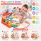 Huanger - Piano Fitness Gym Rack With Playing Toys - Red