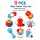 Huanger - Baby Rattles &amp; Teether Sensory Set 8pcs - Multicolor