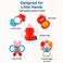Huanger - Baby Rattles &amp; Teether Sensory Set 8pcs - Multicolor