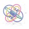 Huanger - Baby Teething Rattle Grasping Ball Toy - Multicolor