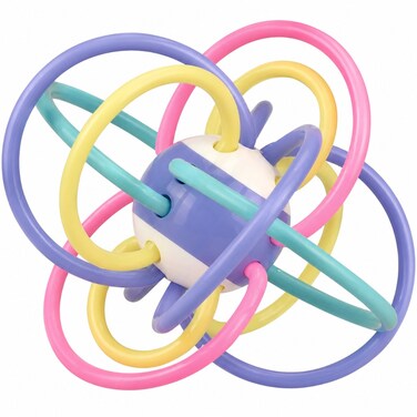 Huanger - Baby Teething Rattle Grasping Ball Toy - Multicolor