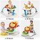 Huanger - Baby Walker with Seat &amp; Activity Tray Musical Toy - Multicolor