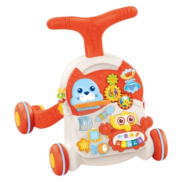 Huanger - Baby Push Walker with Learning Panel - Orange