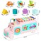 Huanger - Baby Musical Activity Bus W/ Shape &amp; Xylophone-Pink