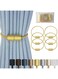 Hangtty Magnetic Curtain Tiebacks 6 Pack Gold Curtain Rope Tieback Curtain Holders for Drapes Modern Tie Backs Decorative Curtain Holdbacks