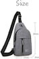 حقيبة حبال صغيرة على الجسم والصدر والكتف مقاومة للماء وحقيبة سفر بحزام واحد للرجال والنساء مع فتحة لسماعة الأذن