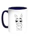 Rabbit Printed Coffee Mug Dark Blue/Black/White