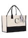 Personalized Gift Monogram Initial 100% Cotton Chic Tote Bag with Customize Option - Black