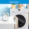 Midea 7KG Front Load Washing Machine with Lunar Dial, 5 Star Rating, 1200 RPM, 15 Programs, Fully Automatic Washer, Digital LED Display, Child Lock, 90&deg; Hygiene, Mute Function, White - MF100W70W