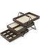 Umbra Terrace Tier Jewelry Three SlidingLinen Lined Wood Trays With Metal Frame And Handle, Easy Storage And Access, Walnut, 3 Each