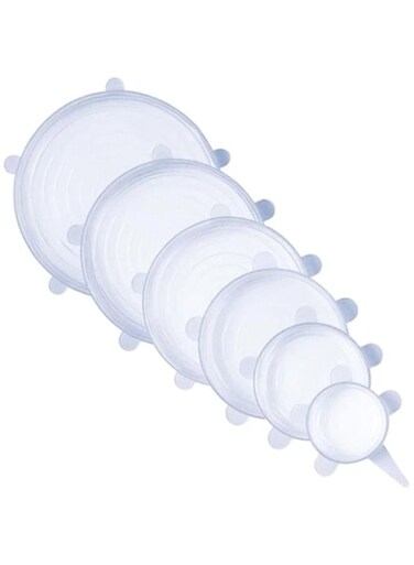 Dubai Gallery 6-Piece Silicone Stretch Lid Set Clear AMZ-N28661556A