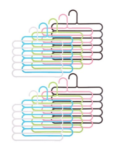 10 - Piece Multipurpose 5 Layers Trouser Hanger Pants Rack