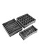 3-Piece Closet Organizer Storage Box Grey